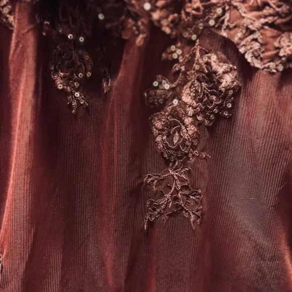 A-line V-Neck Floor-Length Lace Tulle Mother of the Bride Dress With Sequins